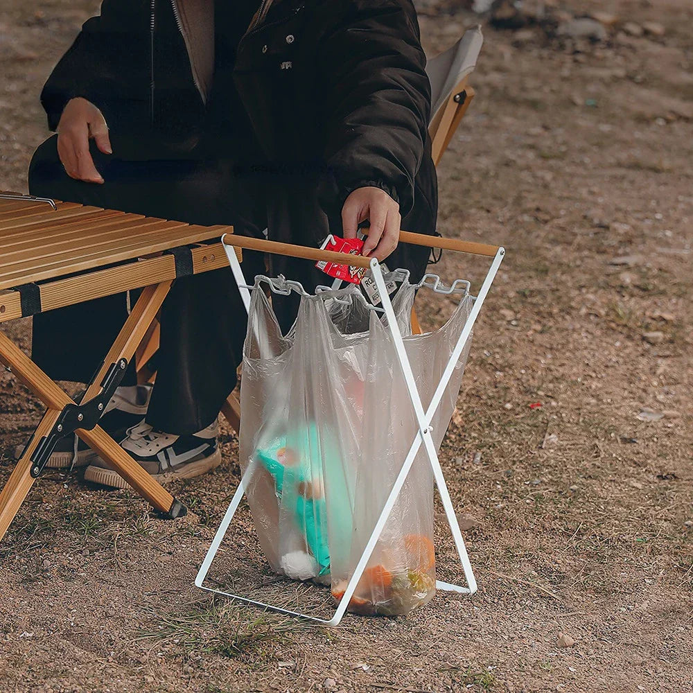 Support pour Sac Poubelle - PortableGarbageBag™ - Noir