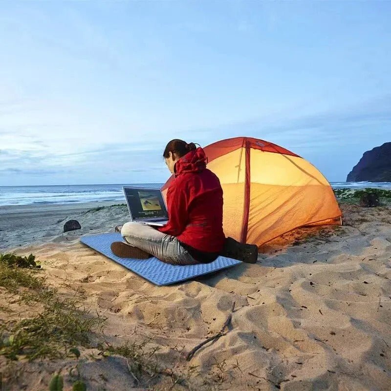 Matelas Camping - PortableCampingMat™ - Bleu - Camping Portable