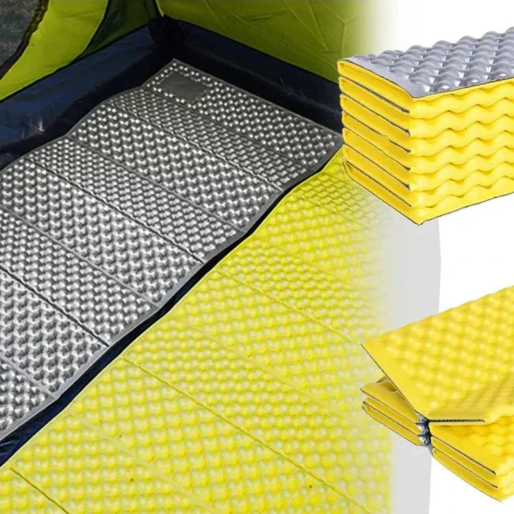 Matelas Camping - PortableCampingMat™ - Jaune - Camping Portable