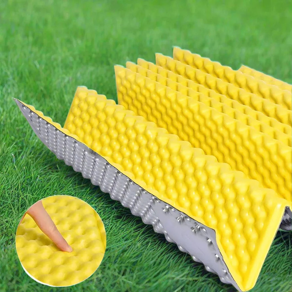 Matelas Camping - PortableCampingMat™ - Jaune - Camping Portable