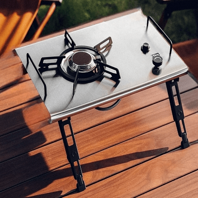 Réchaud à gaz camping - CampGasStove™ - Gris - Mon Camping Plein - air