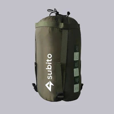 Sac de Couchage - ArcticRest™ - Vert Militaire - Camping Portable