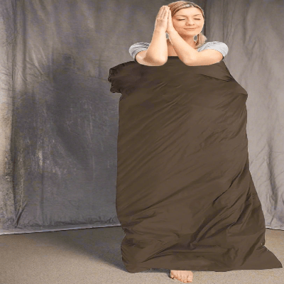 Sac de couchage - CampingSleepingBag™ - Marron - Camping Portable
