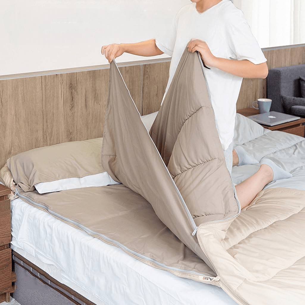 Sac de couchage - HikingSleepingbag™ - Marron Clair - Camping Portable