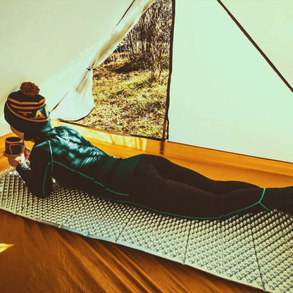 Matelas Camping - PortableCampingMat™ - Jaune - Camping Portable